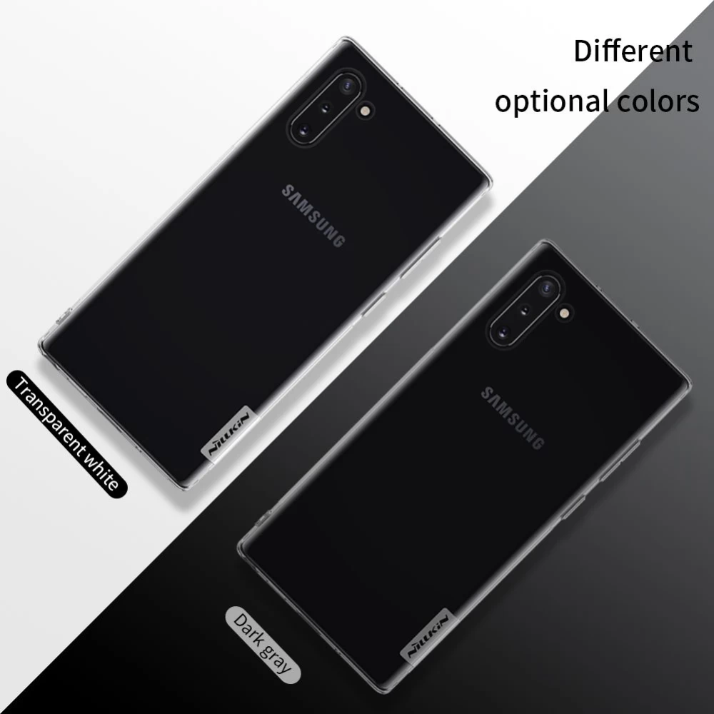Samsung Galaxy Note 10 vāciņš caurspīdīgs pelēks TPU