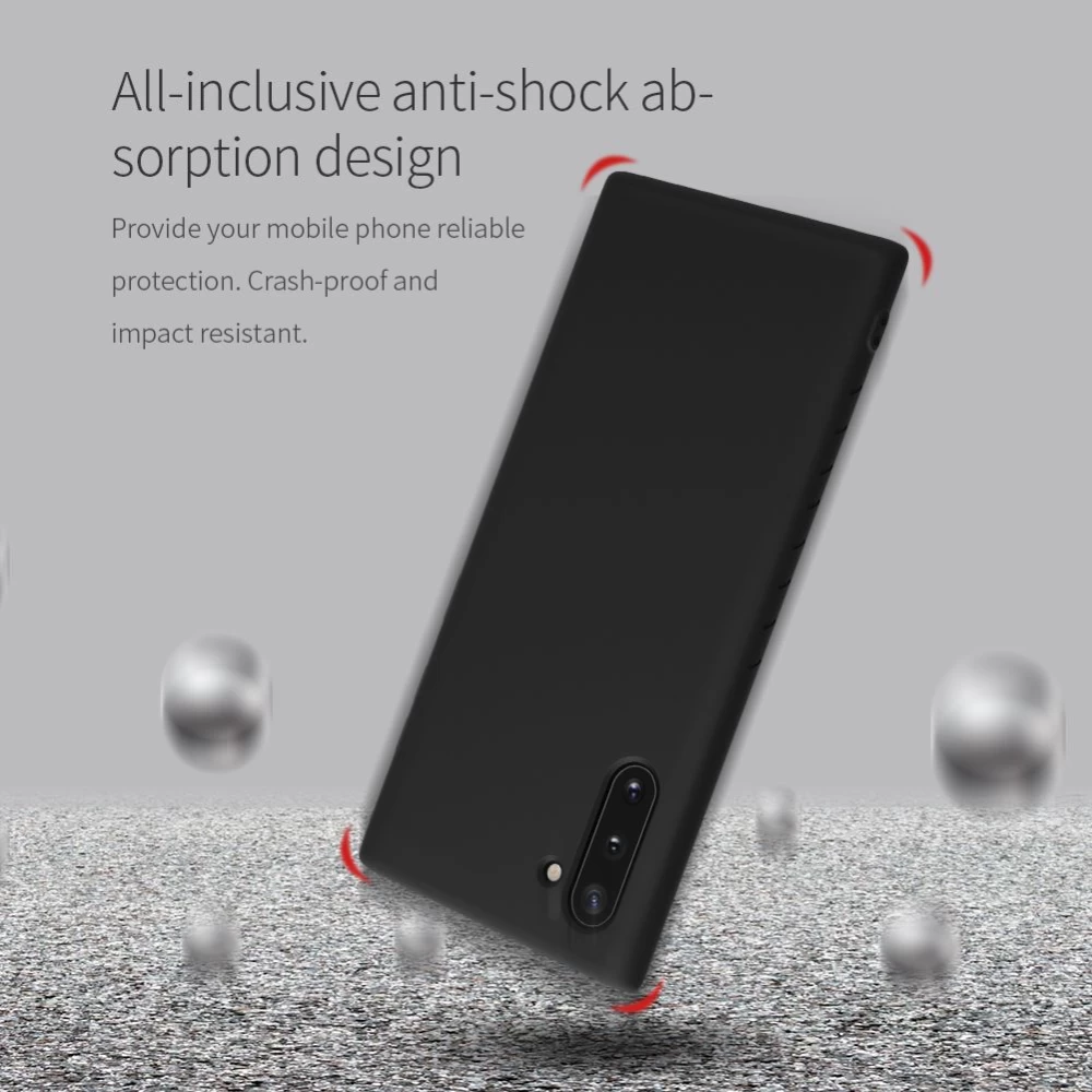 Samsung Galaxy Note 10 vāciņš melns Rubber Wrapped