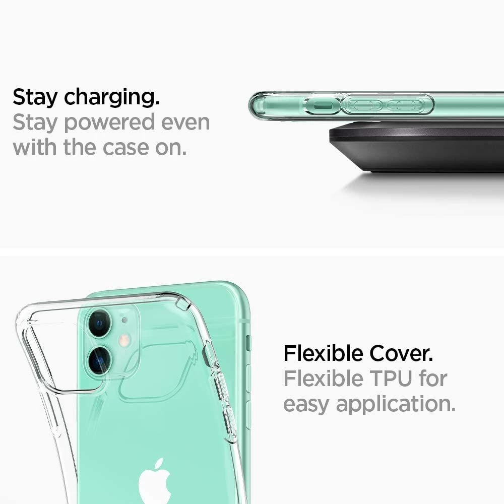 Apple iPhone 11 vāciņš caurspīdīgs SPIGEN Liquid Crystal