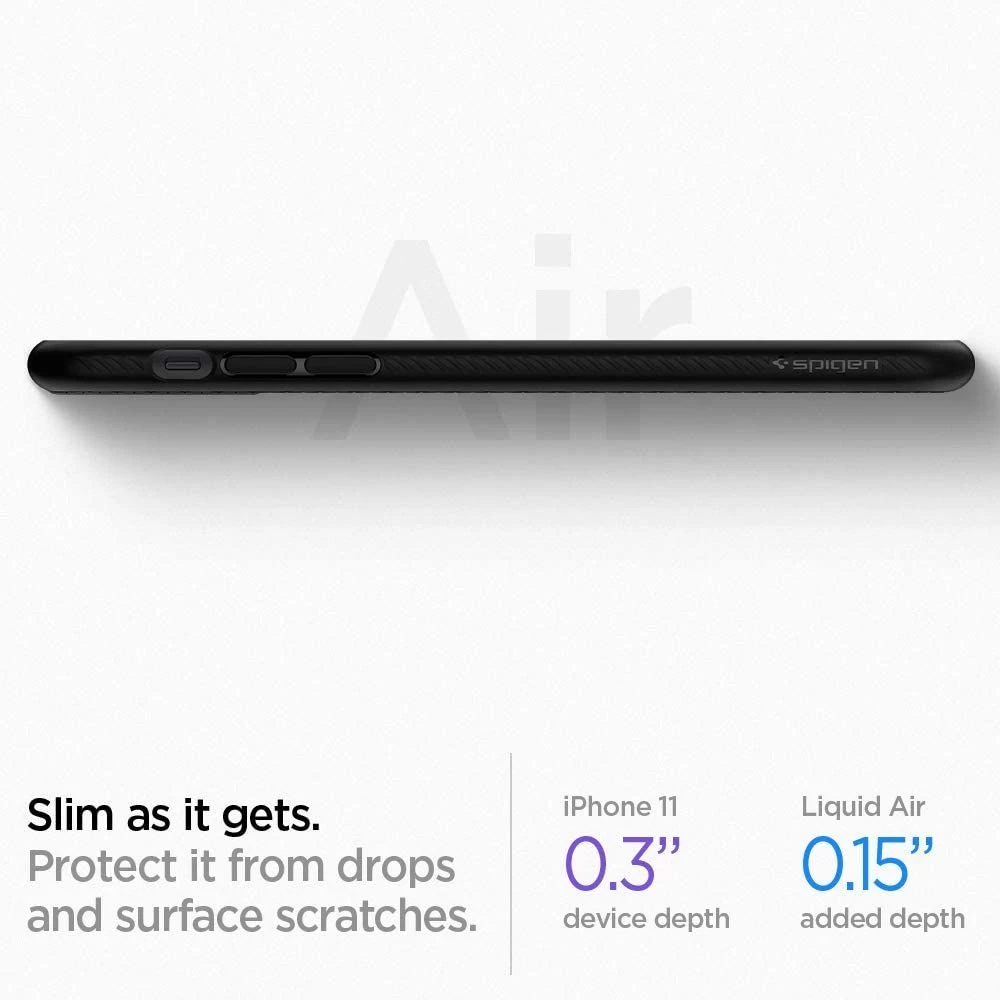 Apple iPhone 11 vāciņš melns SPIGEN Liquid Air