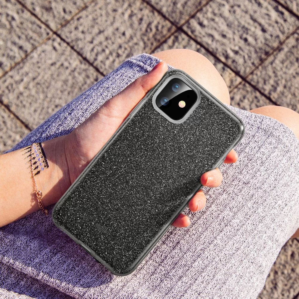 Apple iPhone 11 vāciņš melns ESR Makeup Glitter
