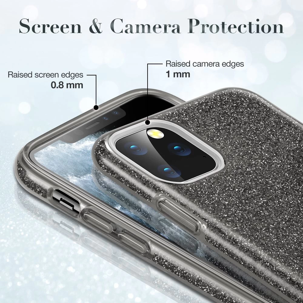 Apple iPhone 11 Pro vāciņš melns ESR Makeup Glitter