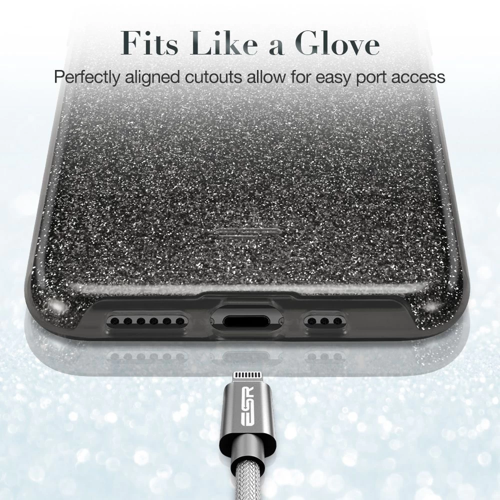 Apple iPhone 11 Pro vāciņš melns ESR Makeup Glitter