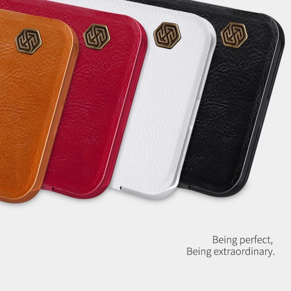 Apple iPhone 11 Pro fodral röd Nillkin Qin Leather