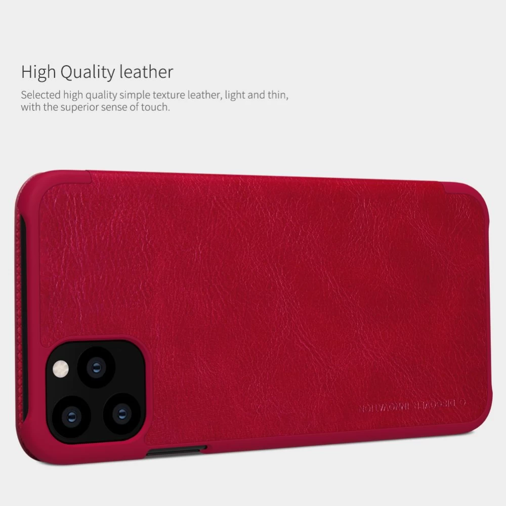 Apple iPhone 11 Pro fodral röd Nillkin Qin Leather