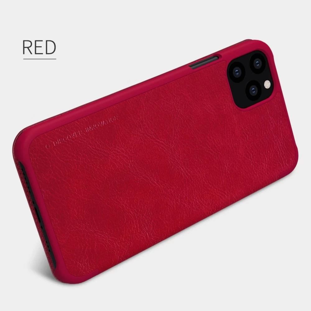 Apple iPhone 11 Pro fodral röd Nillkin Qin Leather
