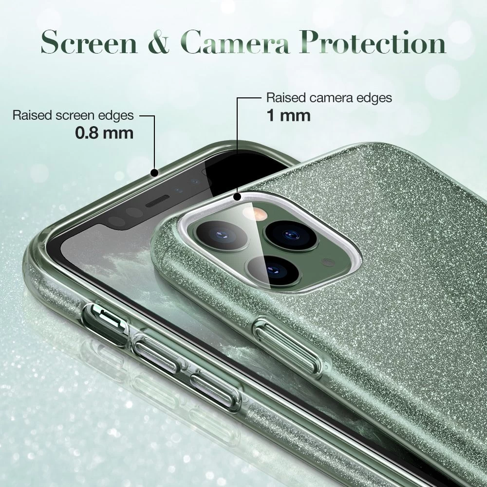 Apple iPhone 11 Pro skal grön ESR Makeup Glitter