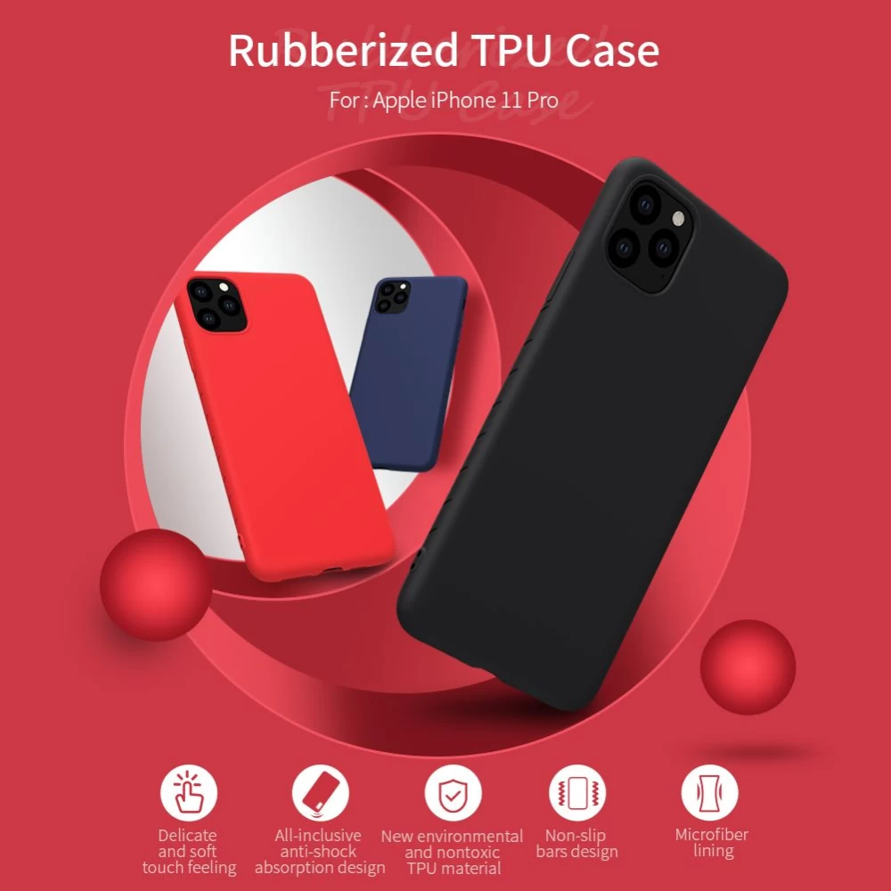 Apple iPhone 11 Pro vāciņš zils Nillkin Rubber Wrapped