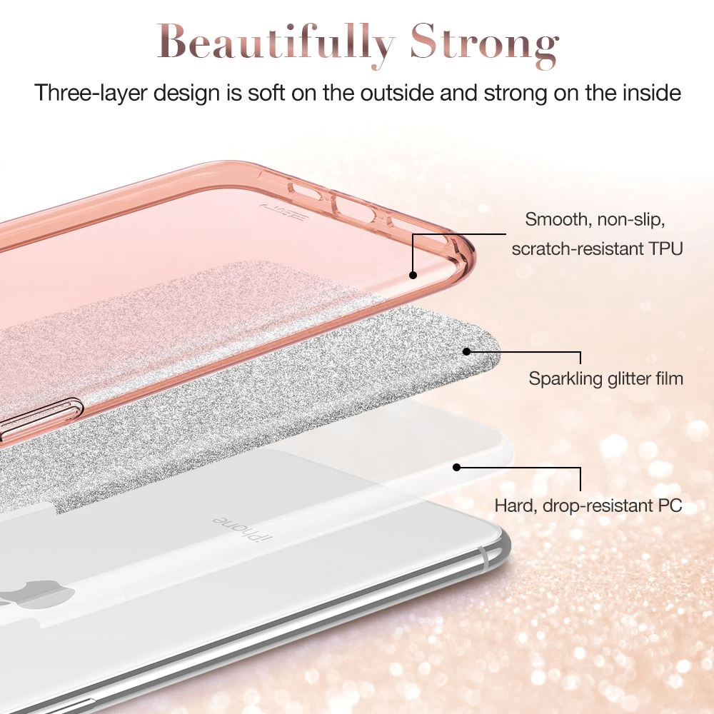 Apple iPhone 11 Pro Max vāciņš  ESR Makeup Glitter