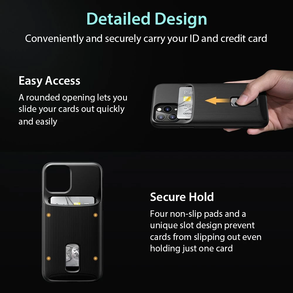 Apple iPhone 11 Pro Max vāciņš melns ESR Wallet Armor