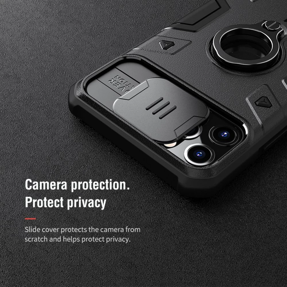 Apple iPhone 11 Pro Max vāciņš melns Nillkin CamShield Armor