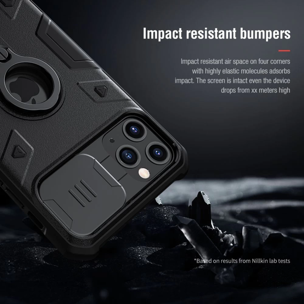 Apple iPhone 11 Pro Max vāciņš melns Nillkin CamShield Armor