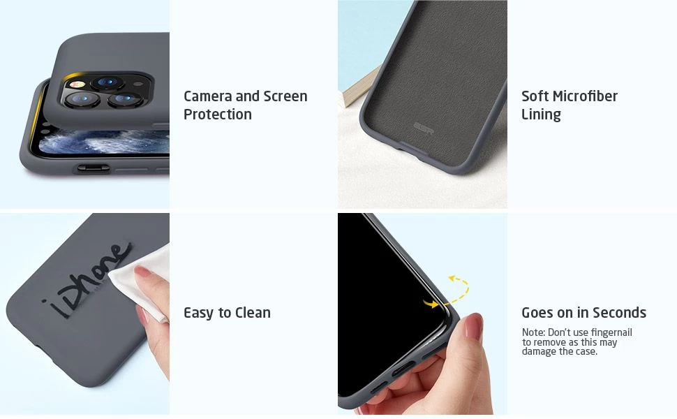 Apple iPhone 11 Pro Max vāciņš pelēks ESR Yippee Color