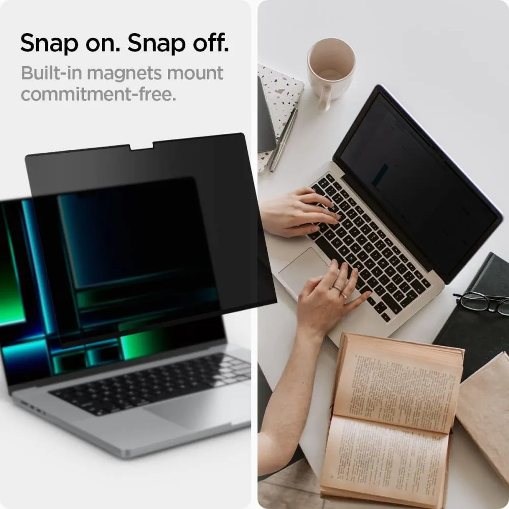 Apple MacBook Datora aizsargstikls  SPIGEN SAFE VIEW PRIVACY Macboom Pro 14 M1 / M2 M3 M4 M5 (2021-2025)