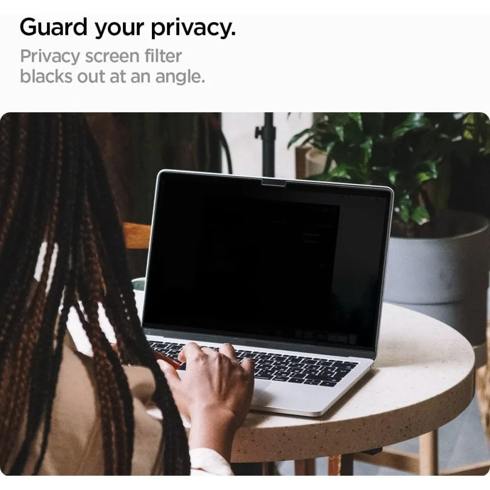 Apple MacBook Datora aizsargstikls  SPIGEN SAFE VIEW PRIVACY Macboom Pro 14 M1 / M2 M3 M4 M5 (2021-2025)