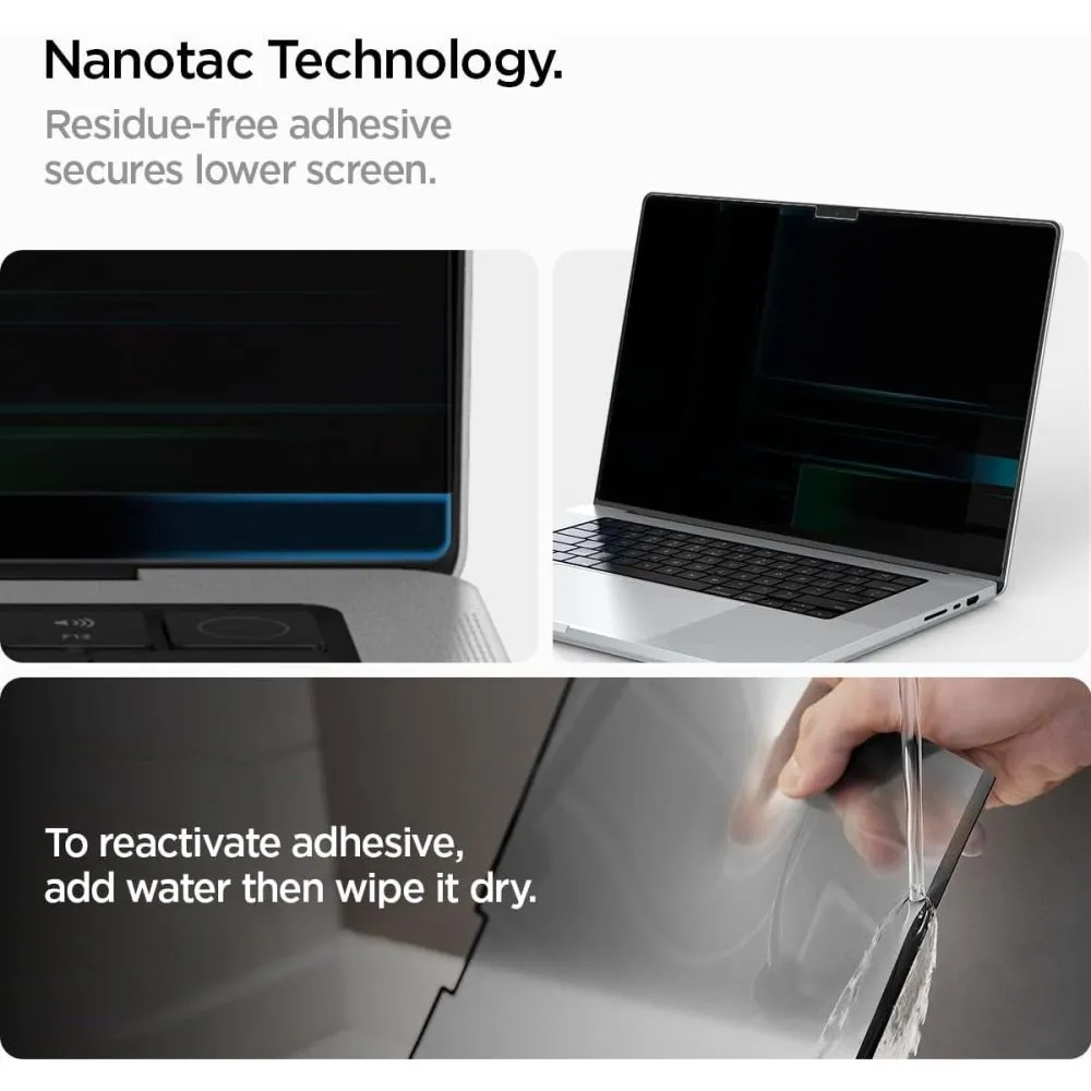 Apple MacBook Datora aizsargstikls  SPIGEN SAFE VIEW PRIVACY Macboom Pro 14 M1 / M2 M3 M4 M5 (2021-2025)