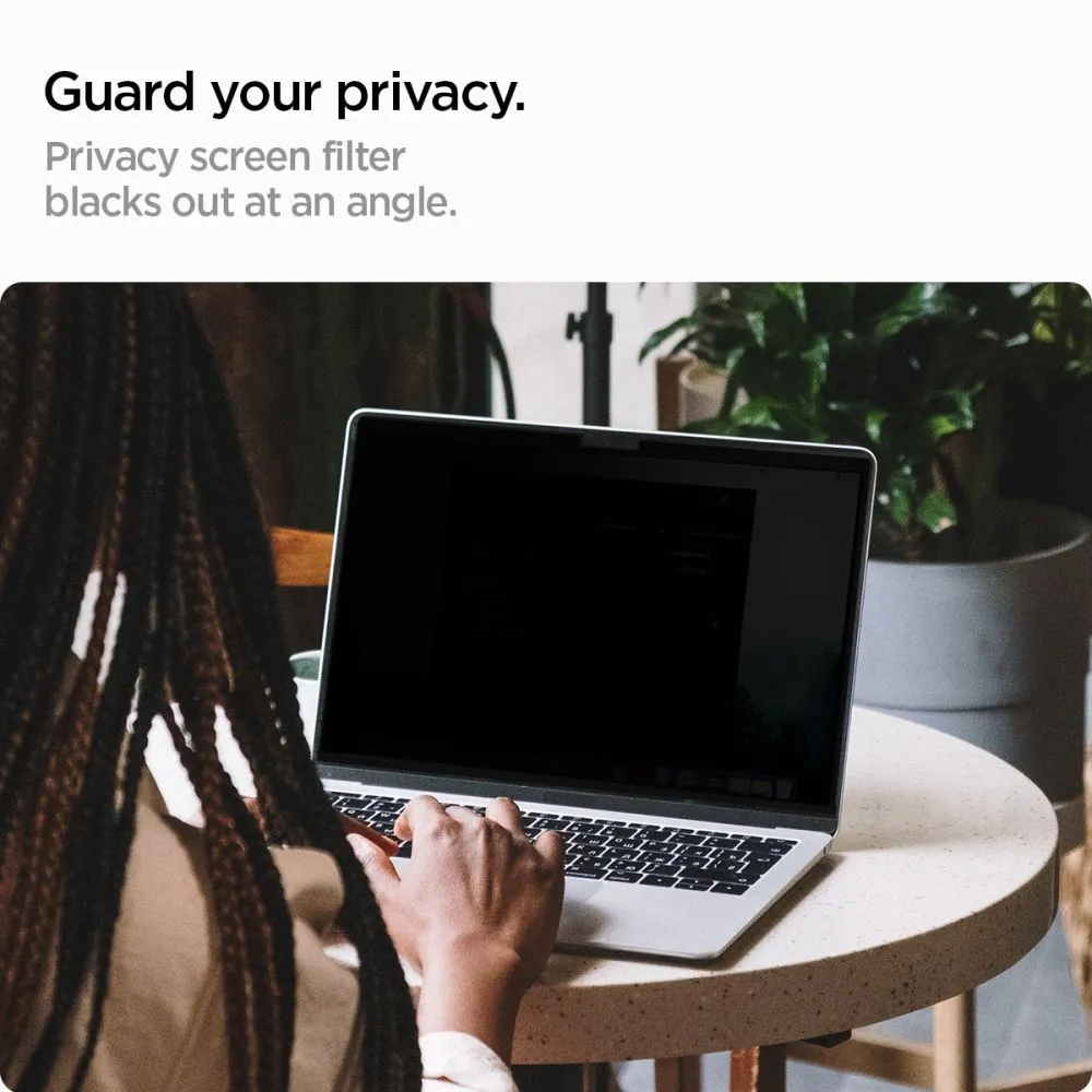 Apple MacBook Datora aizsargstikls  SPIGEN SAFE VIEW PRIVACY Macbook Air 13 M2 / M3 M4 (2023-2025)