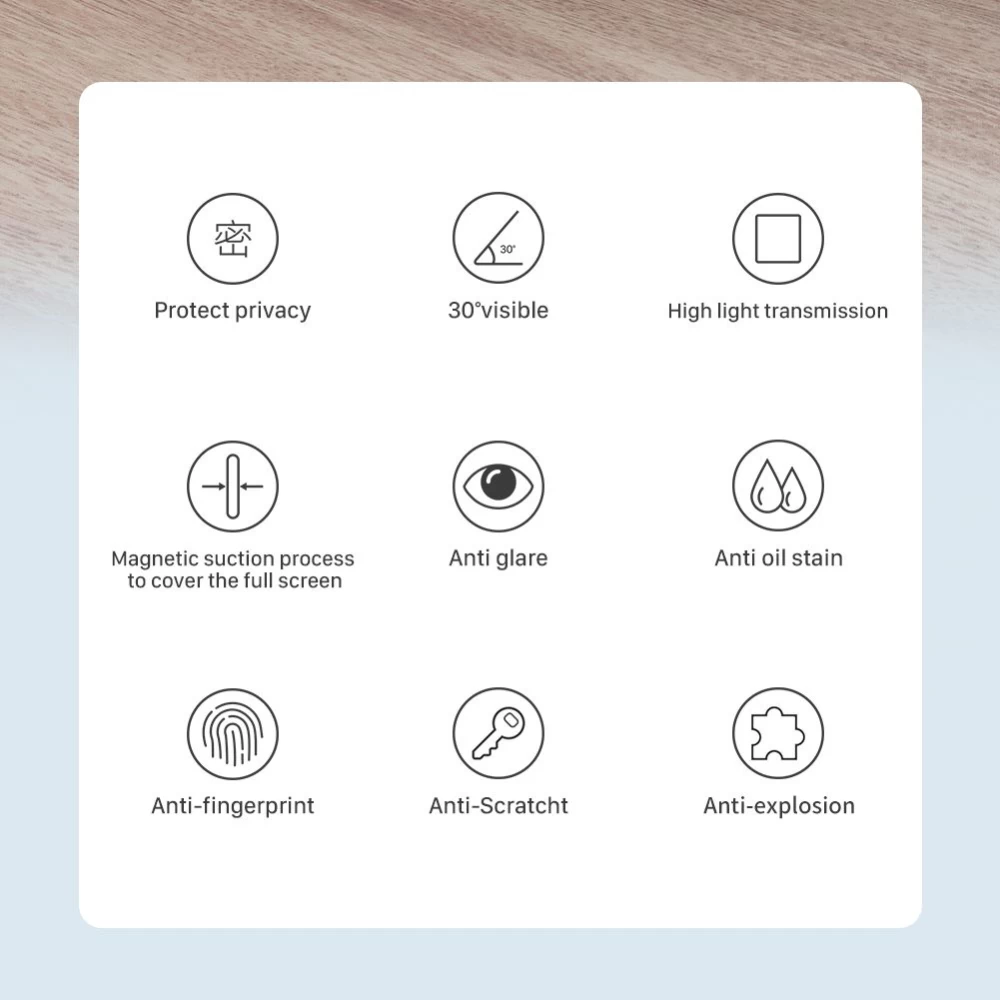 Apple MacBook ekrāna aizsargs melns Nillkin Escort Privacy Film Air 13.3 2019 / Pro