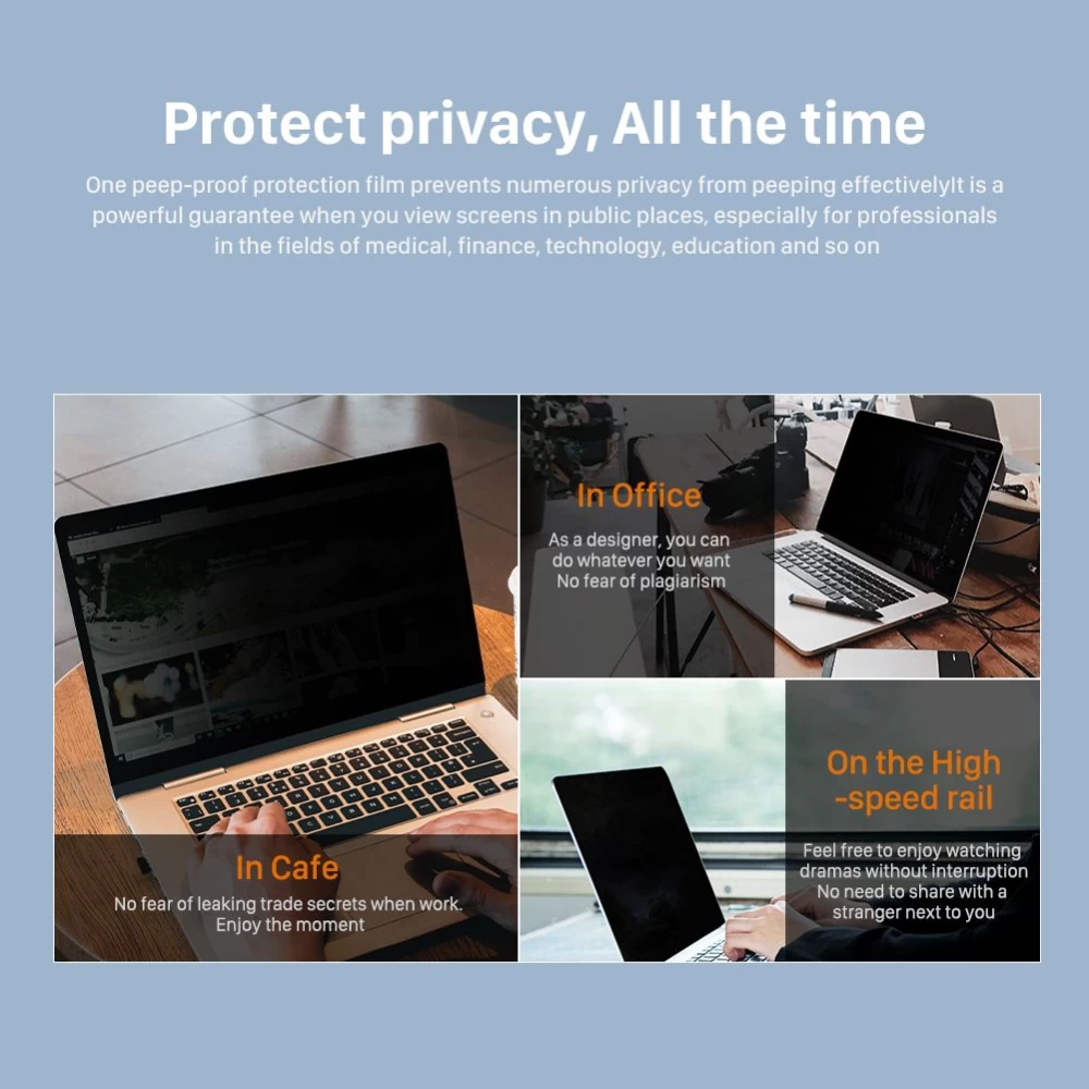 Apple MacBook ekrāna aizsargs melns Nillkin Escort Privacy Film Air 13.3 2019 / Pro
