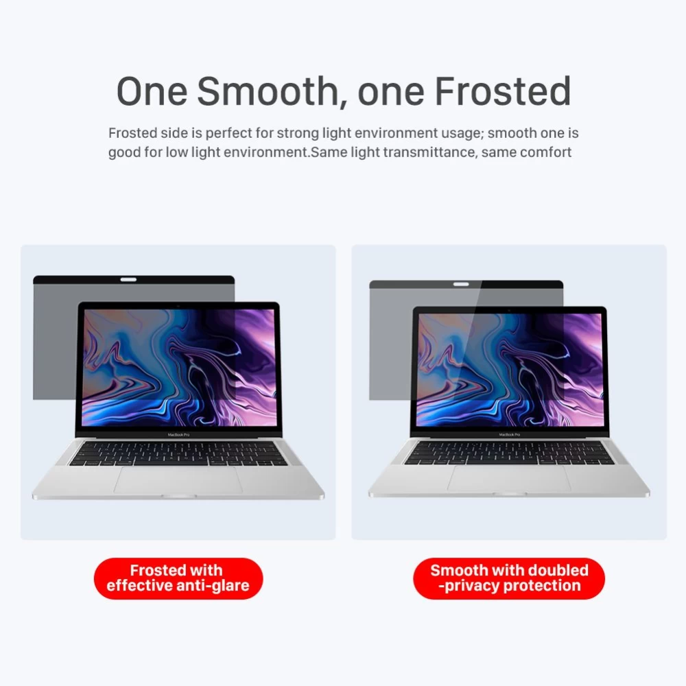 Apple MacBook ekrāna aizsargs melns Nillkin Escort Privacy Film Air 13.3 2019 / Pro