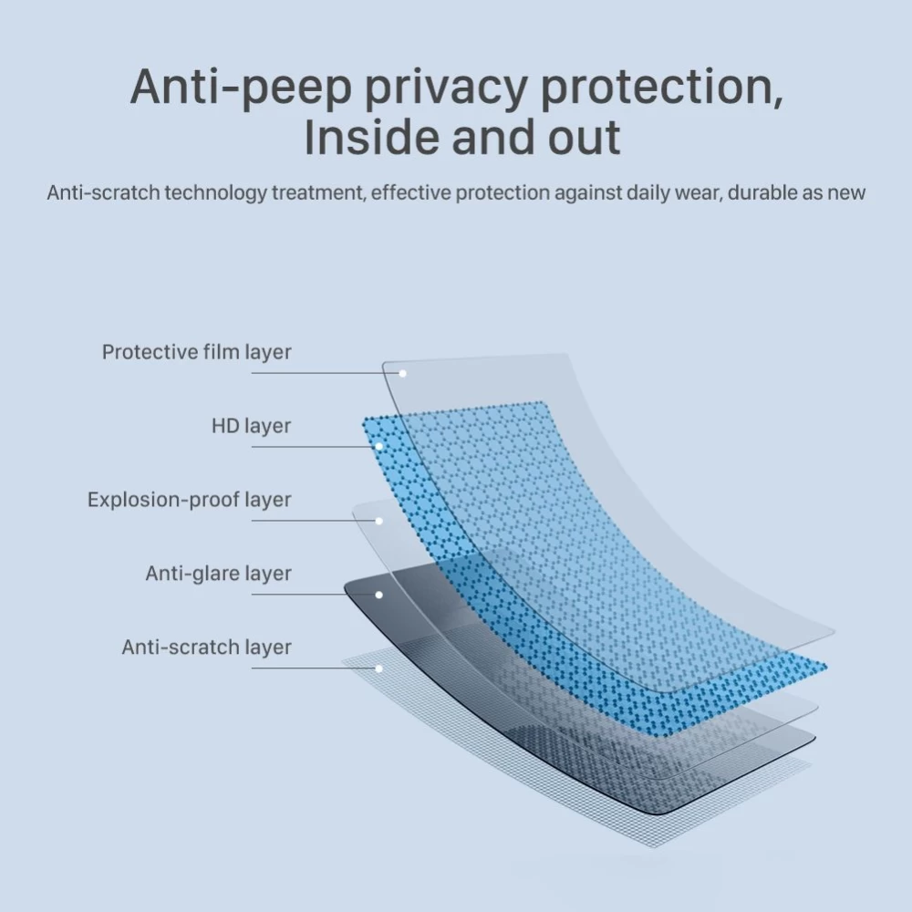 Apple MacBook ekrāna aizsargs melns Nillkin Escort Privacy Film Air 13.3 2019 / Pro