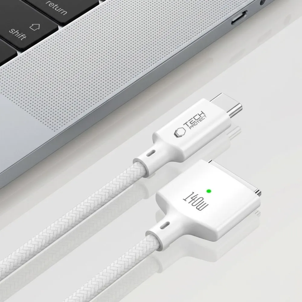 Apple MacBook TECH-PROTECT MMC01 ULTRABOOST MAGNETIC MACBOOK CABLE TYPE-C TO MAGSAFE 3 140W 200CM Datora maciņš 