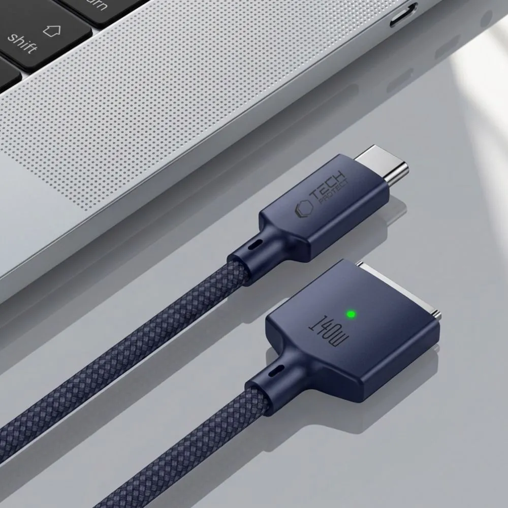 Apple MacBook TECH-PROTECT MMC01 ULTRABOOST MAGNETIC MACBOOK CABLE TYPE-C TO MAGSAFE 3 140W 200CM Datora maciņš 