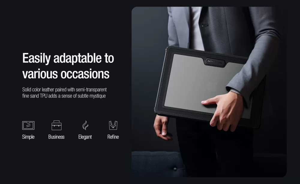 Apple MacBook skal, fodral svart NILLKIN BUMPER FROSTED LAPTOP SLEEVE 16