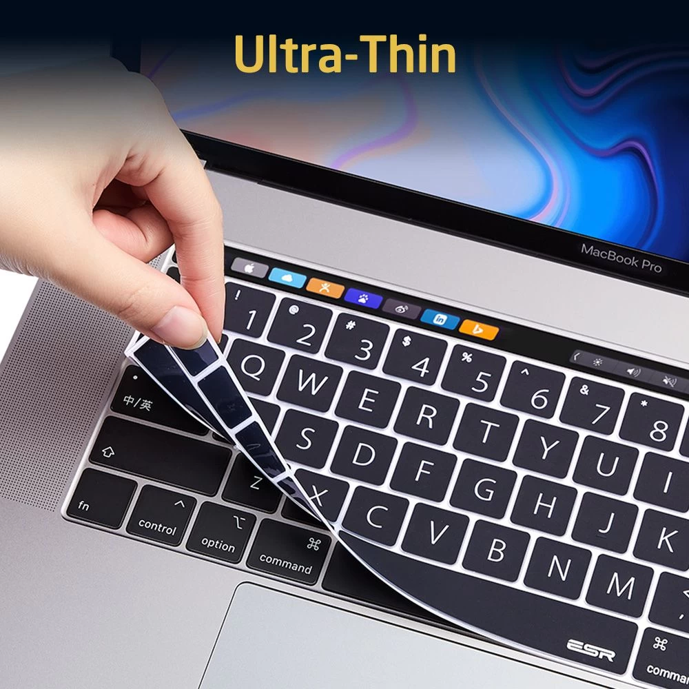 Apple MacBook ESR Keyboard Cover Macbook PRO 2016/2017/2018US Standart case for phone black