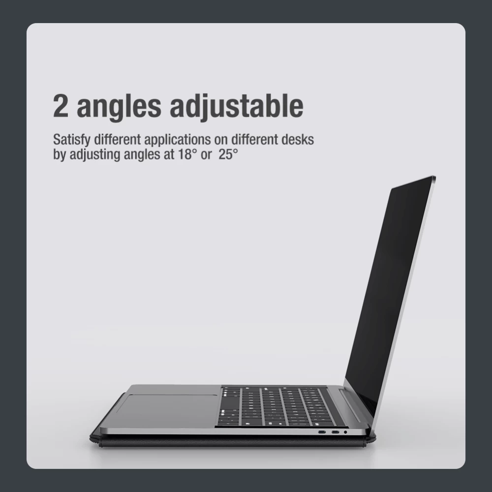 Apple MacBook Laptopfodral grå Nillkin Versatile Plus Laptop Sleeve Macbook 15.6-16.1 (Vegan Leather)