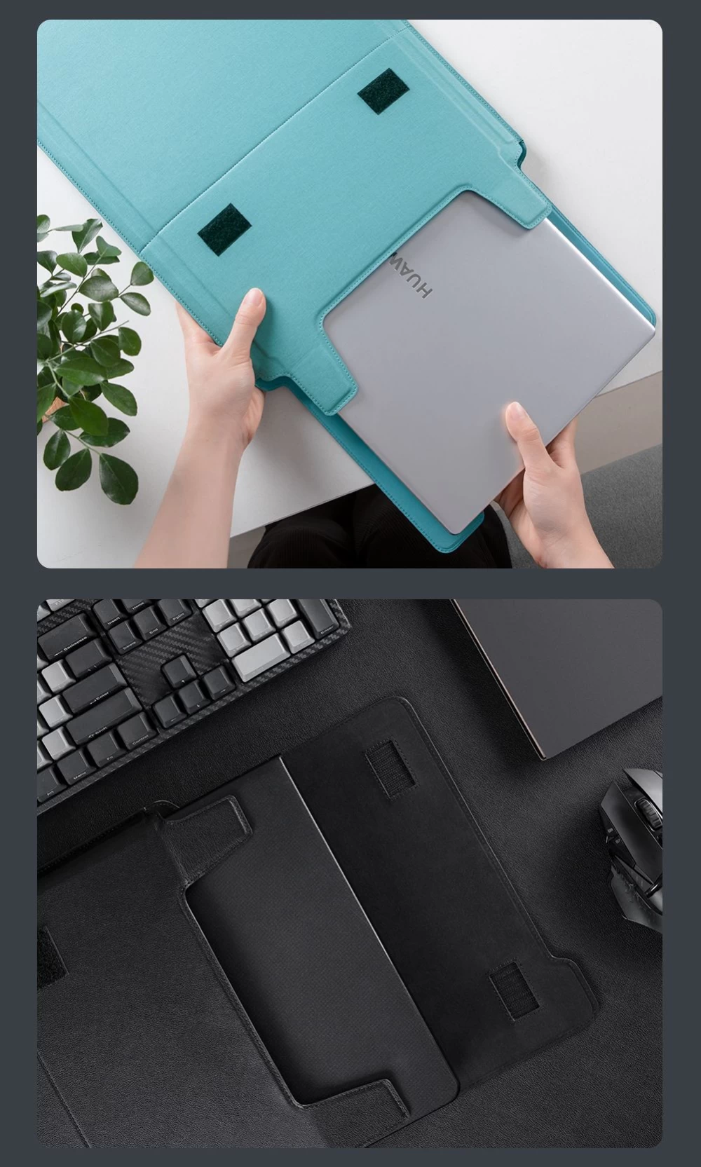 Apple MacBook Laptopfodral grå Nillkin Versatile Plus Laptop Sleeve Macbook 15.6-16.1 (Vegan Leather)