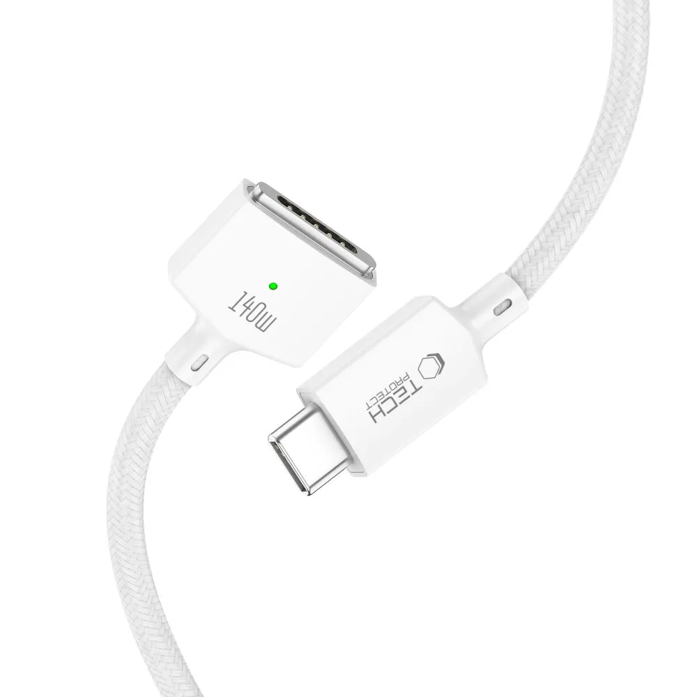 Apple MacBook TECH-PROTECT MMC01 ULTRABOOST MAGNETIC MACBOOK CABLE TYPE-C TO MAGSAFE 3 140W 200CM Datora maciņš 
