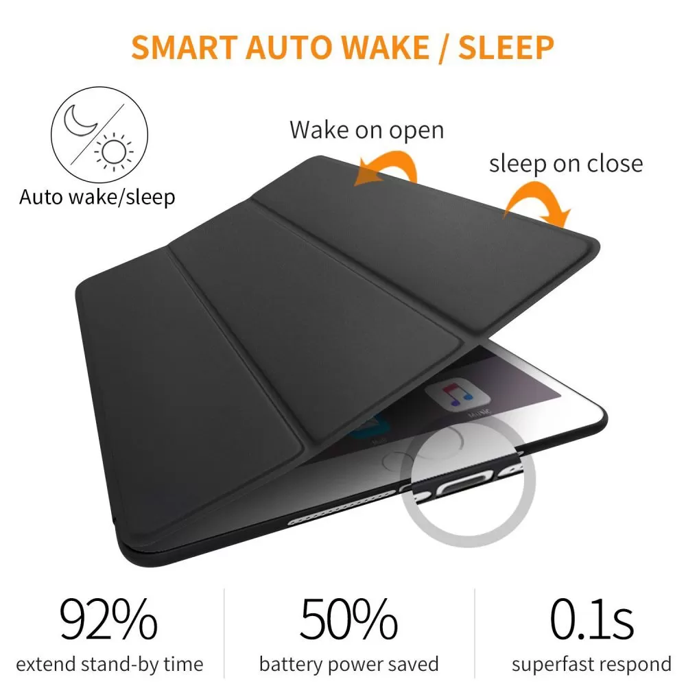 Apple iPad 9.7 (2017/2018) чехол для планшетa черный TECH-PROTECT SMARTCASE 2017/2018