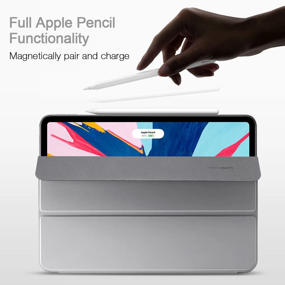 Apple iPad Pro 11 (2018) tablet case silver ESR Yippee Color Magnetic