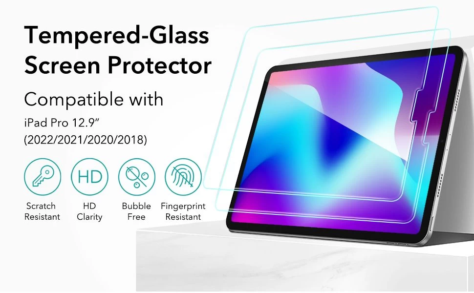 Apple iPad Pro 12.9 (2018) aizsargstikls  ESR TEMPERED GLASS (2-pack)