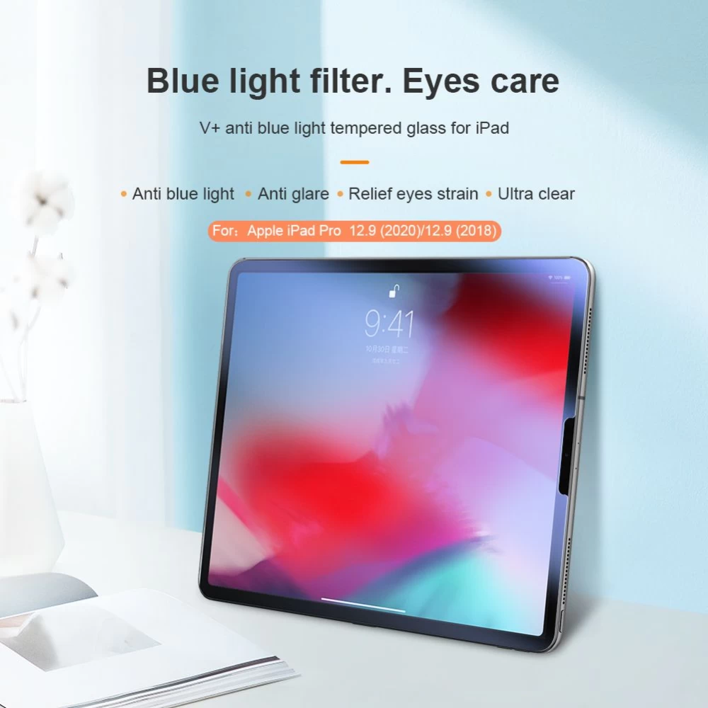 Apple iPad Pro 12.9 (2018) aizsargstikls  Nillkin V+ Anti Blue Light Tempered Glass