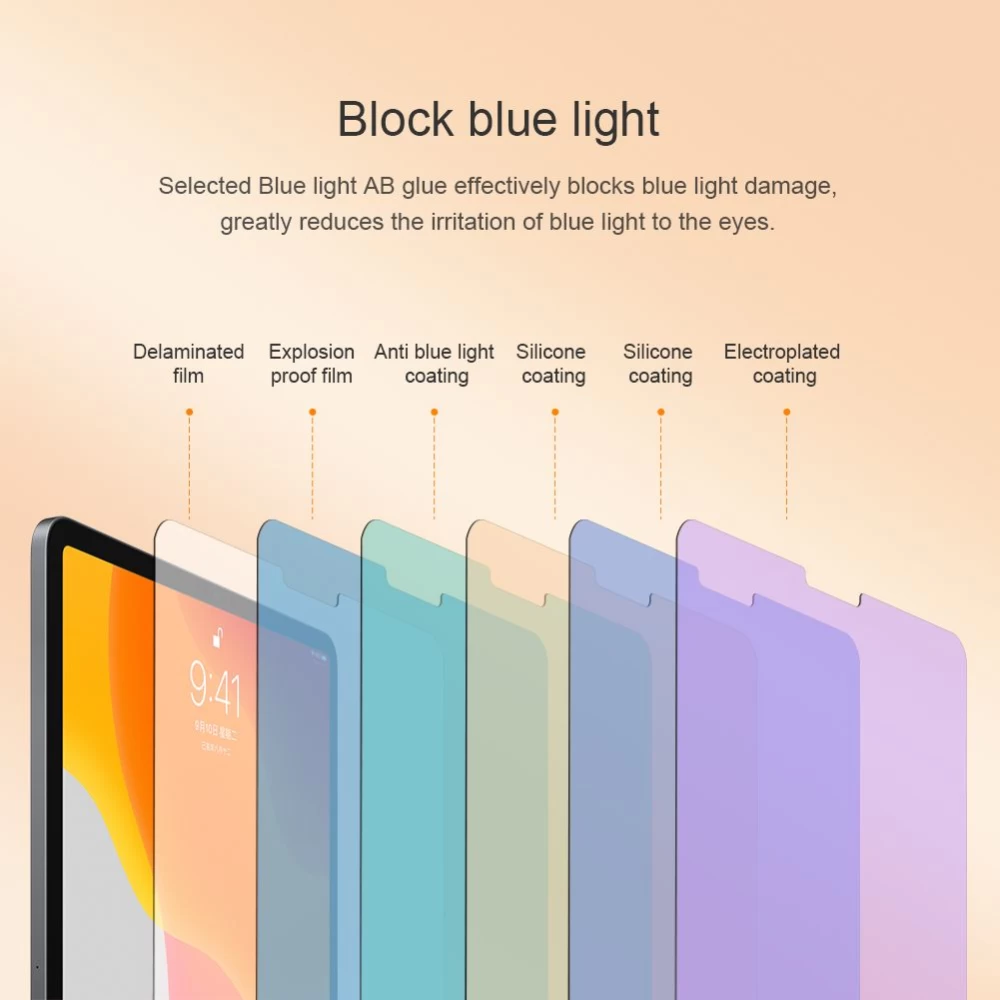 Apple iPad Pro 12.9 (2018) aizsargstikls  Nillkin V+ Anti Blue Light Tempered Glass