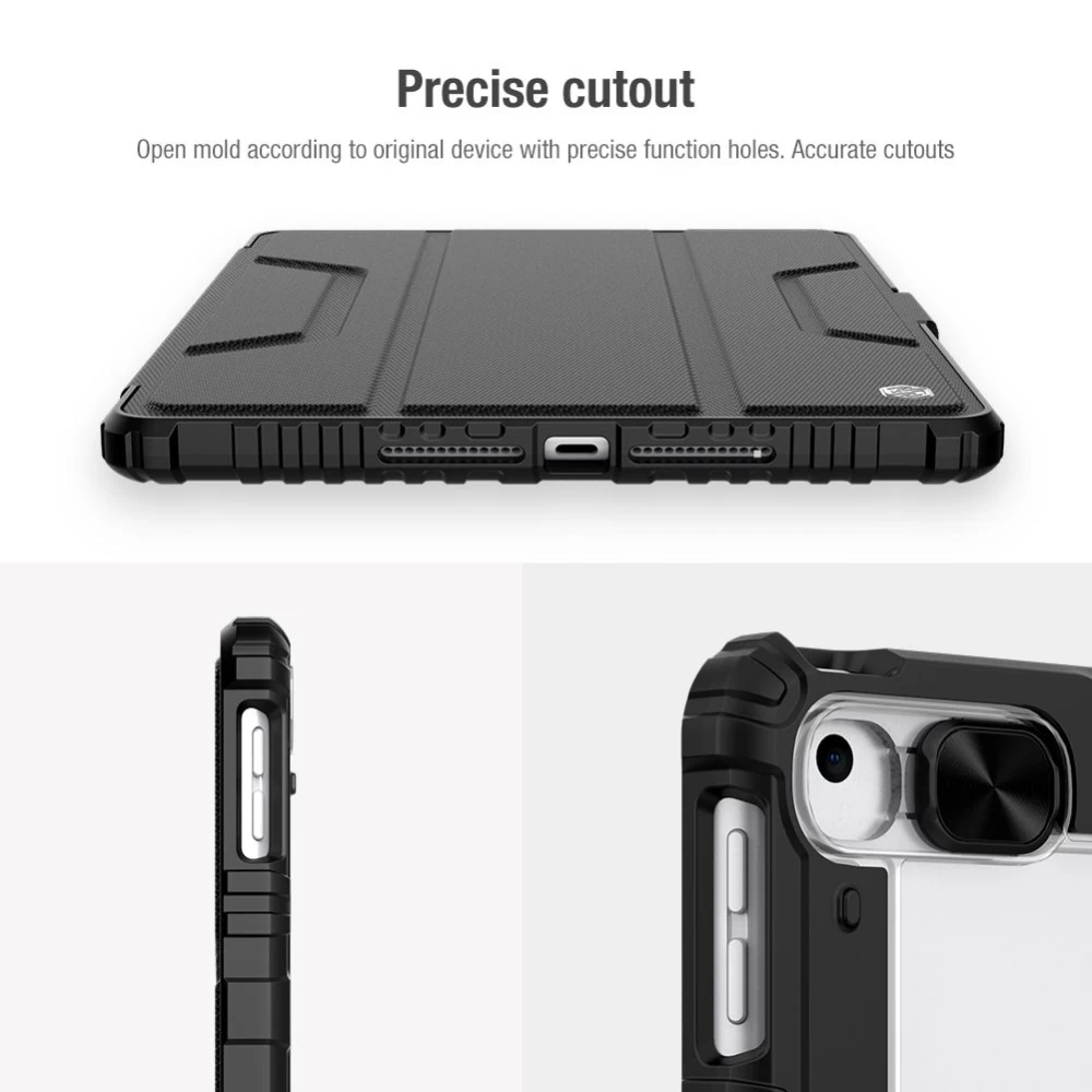 Apple iPad 10.2 (2019) maciņš melns Nillkin Bumper Leather  Pro