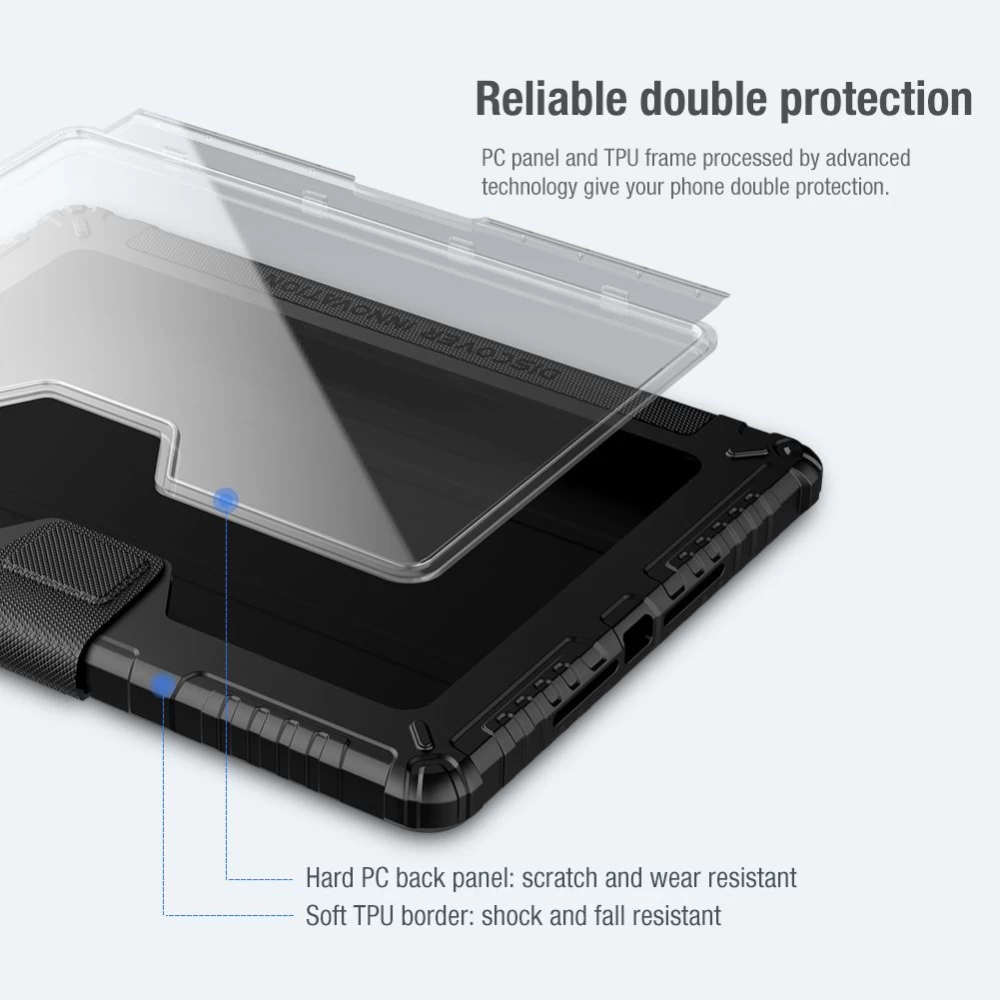 Apple iPad 10.2 (2019) maciņš pelēks Nillkin Bumper Leather  Pro