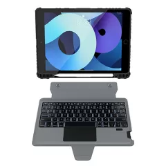 Apple iPad 10.2 (2019) maciņš melns NILLKIN BUMPER COMBO KEYBOARD (BACKLIT VERSION)