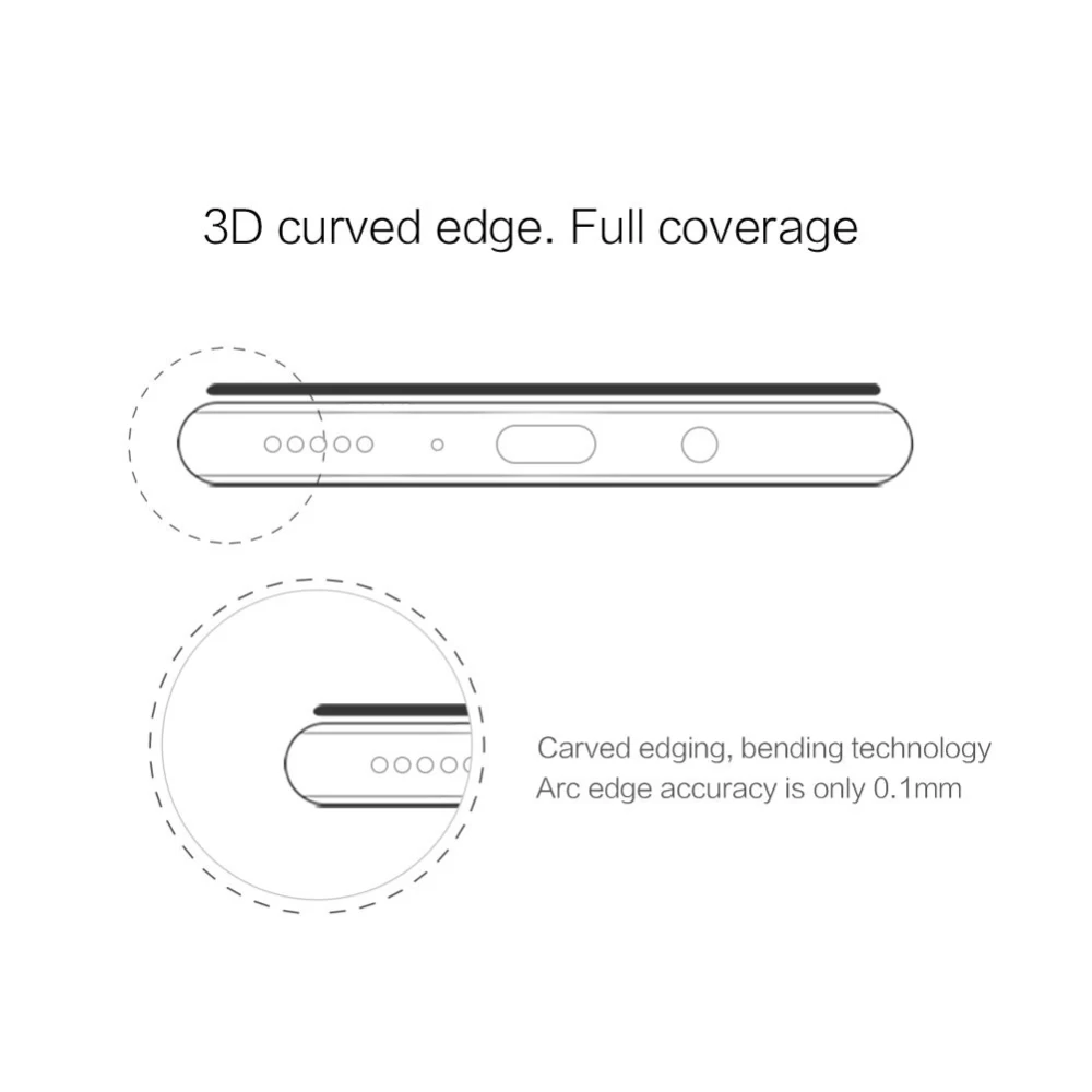 Xiaomi Mi Note 10 apsauginis stiklas  NILLKIN 3D CP+MAX Tempered Glass