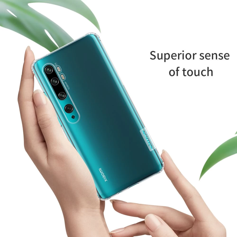 Xiaomi Mi Note 10 ümbris läbipaistev hall Nillkin TPU