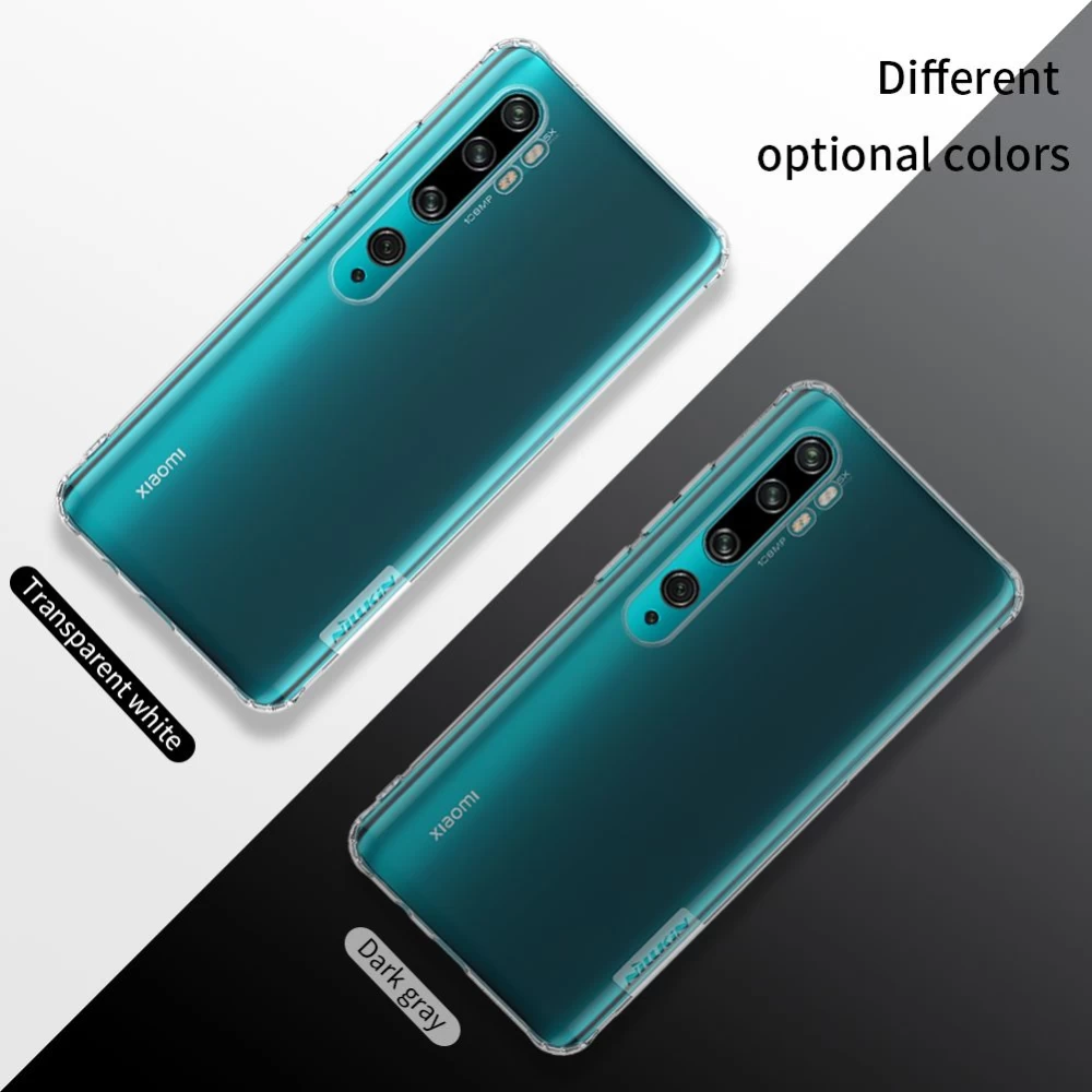 Xiaomi Mi Note 10 ümbris läbipaistev hall Nillkin TPU
