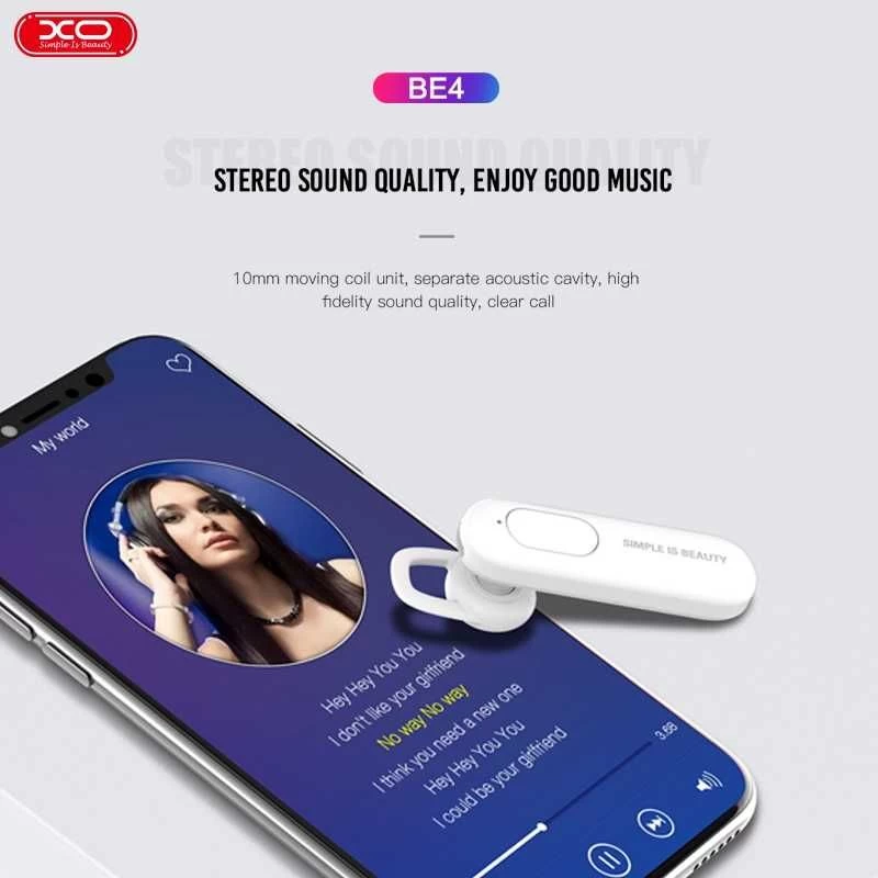Priedai Bluetooth ausinės XO MOBILE Headset  baltas