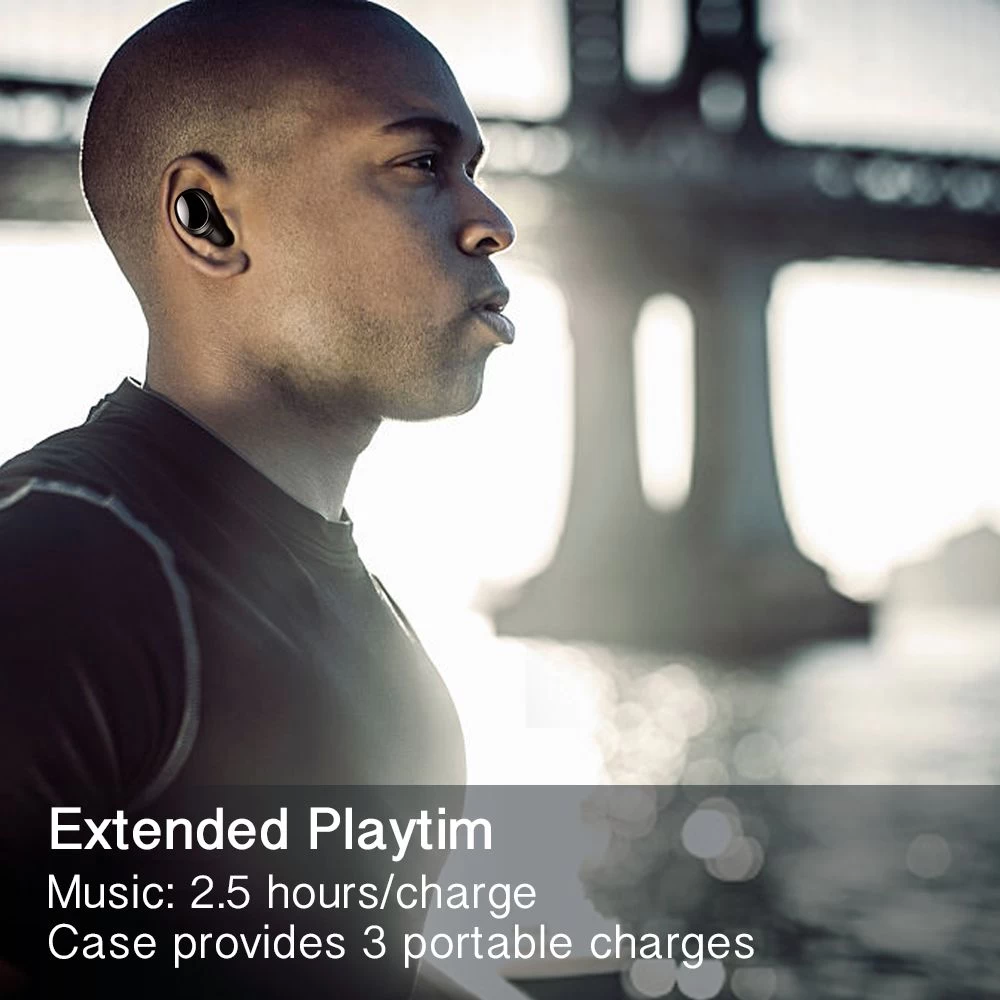  Bluetooth austiņas ESR T1 Black TWS bezvadu  melns