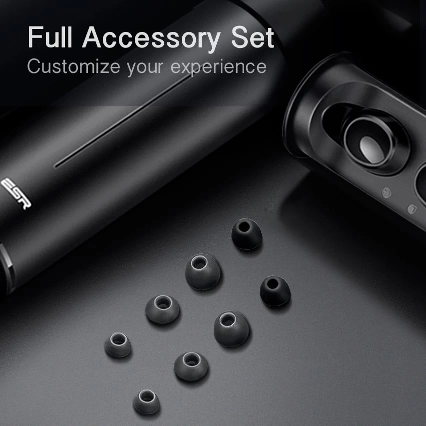  Bluetooth austiņas ESR T1 Black TWS bezvadu  melns
