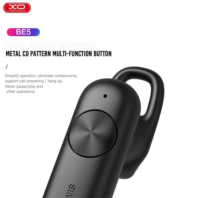  Bluetooth austiņas XO MOBILE BE5 Black Headset  melns