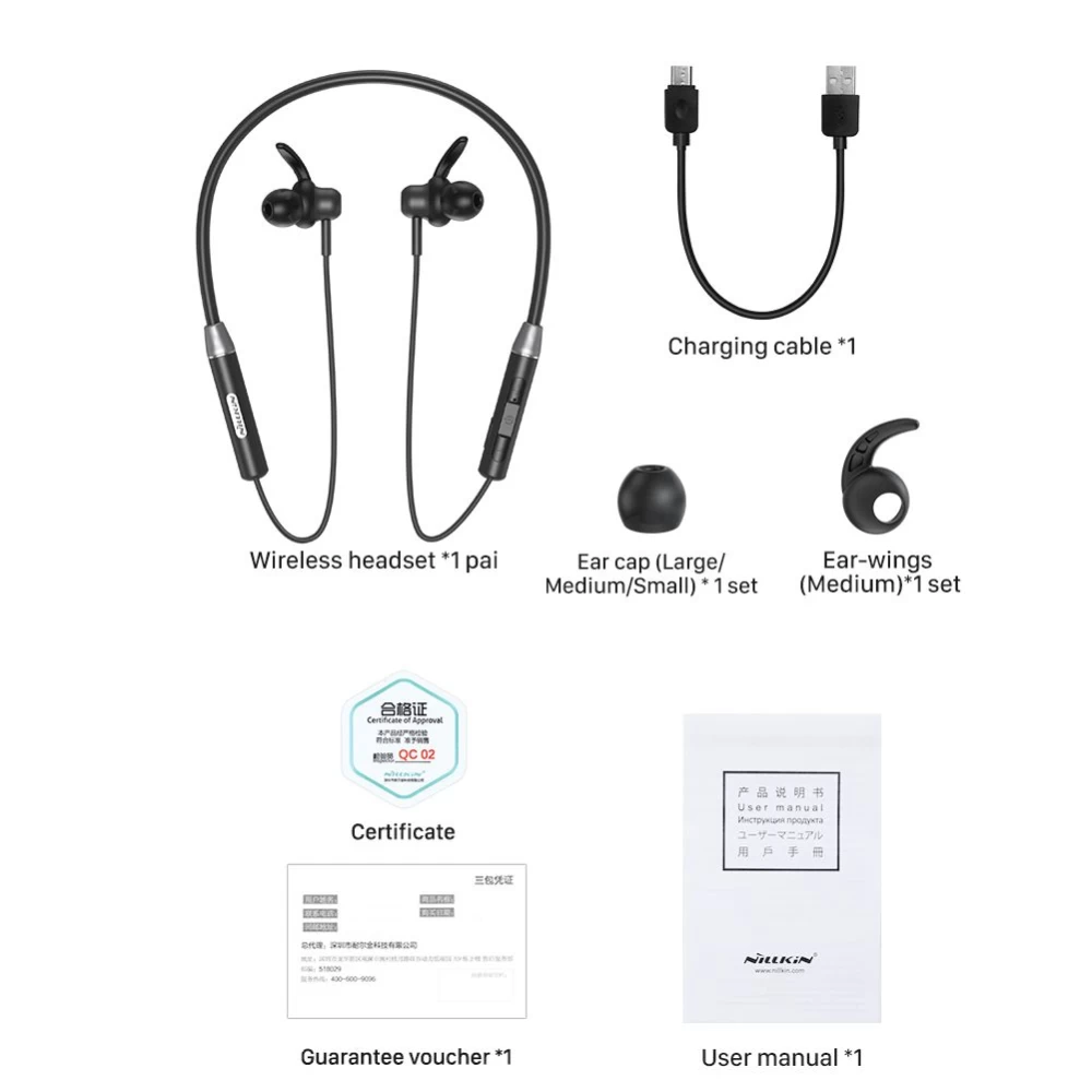  Bluetooth austiņas Nillkin SOULMATE E4 Red bezvadu  sarkans