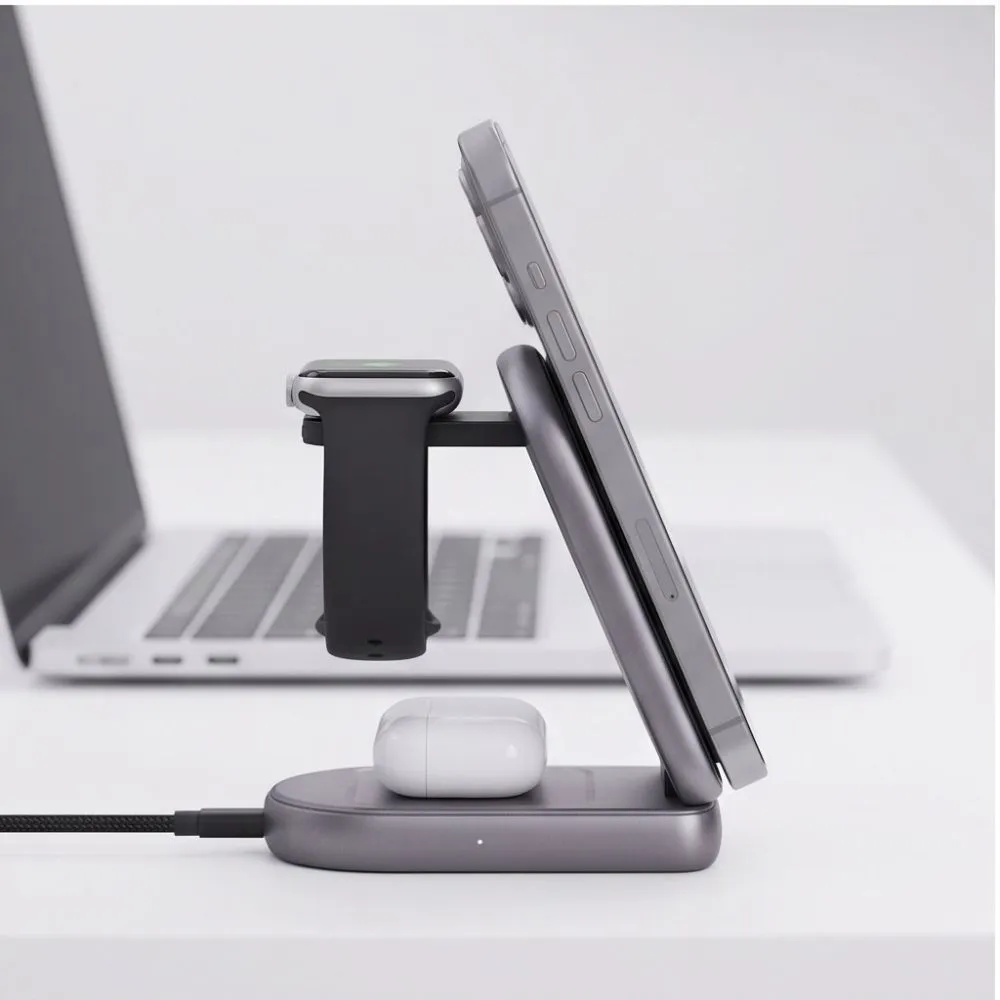 Bezvadu lādētājs  TECH-PROTECT A53 3IN1 MAGNETIC MAGSAFE WIRELESS CHARGER 25W QI2.2 Viedierīču 
