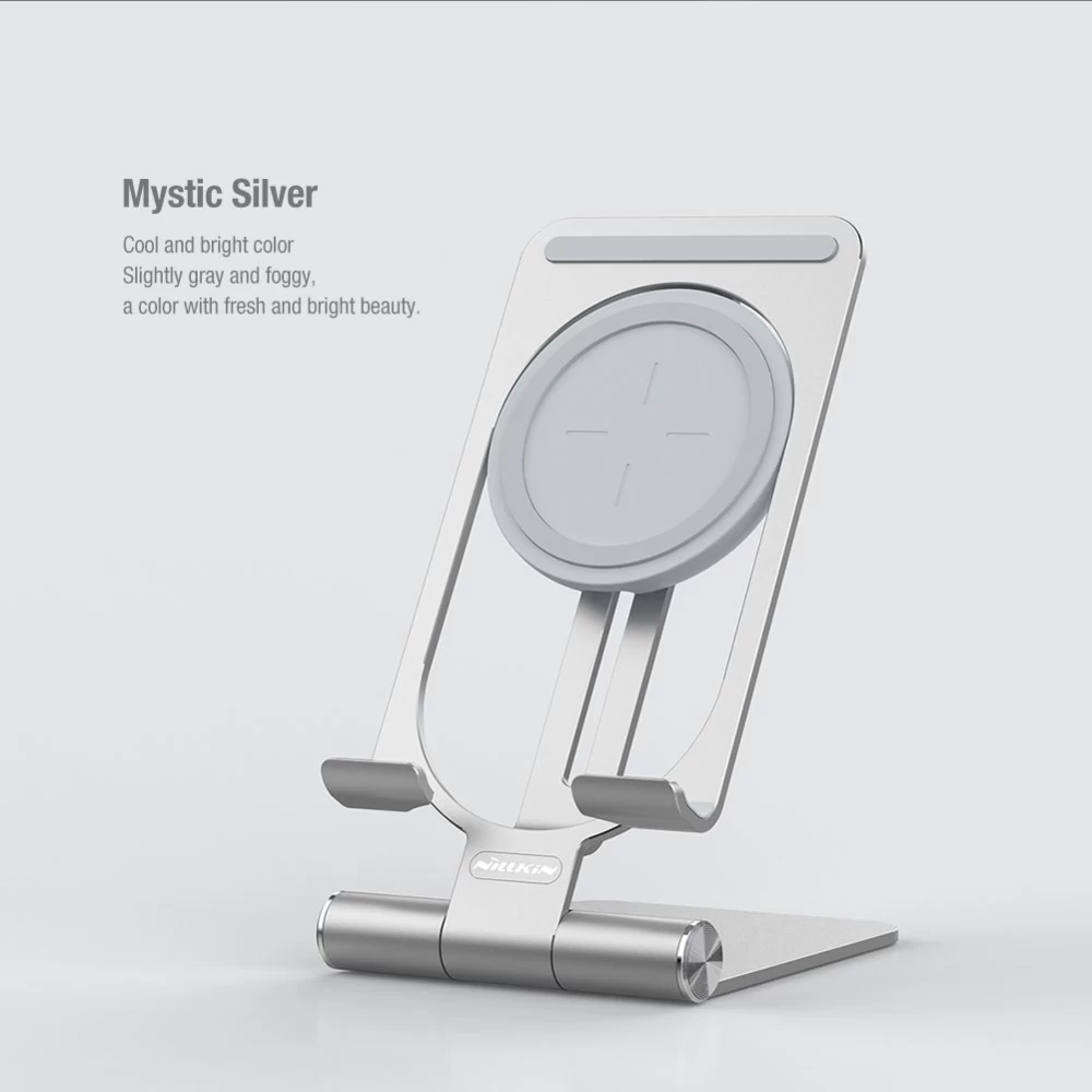 Bezvadu lādētājs  Nillkin PowerHold Mini Wireless Charging Stand pelēks